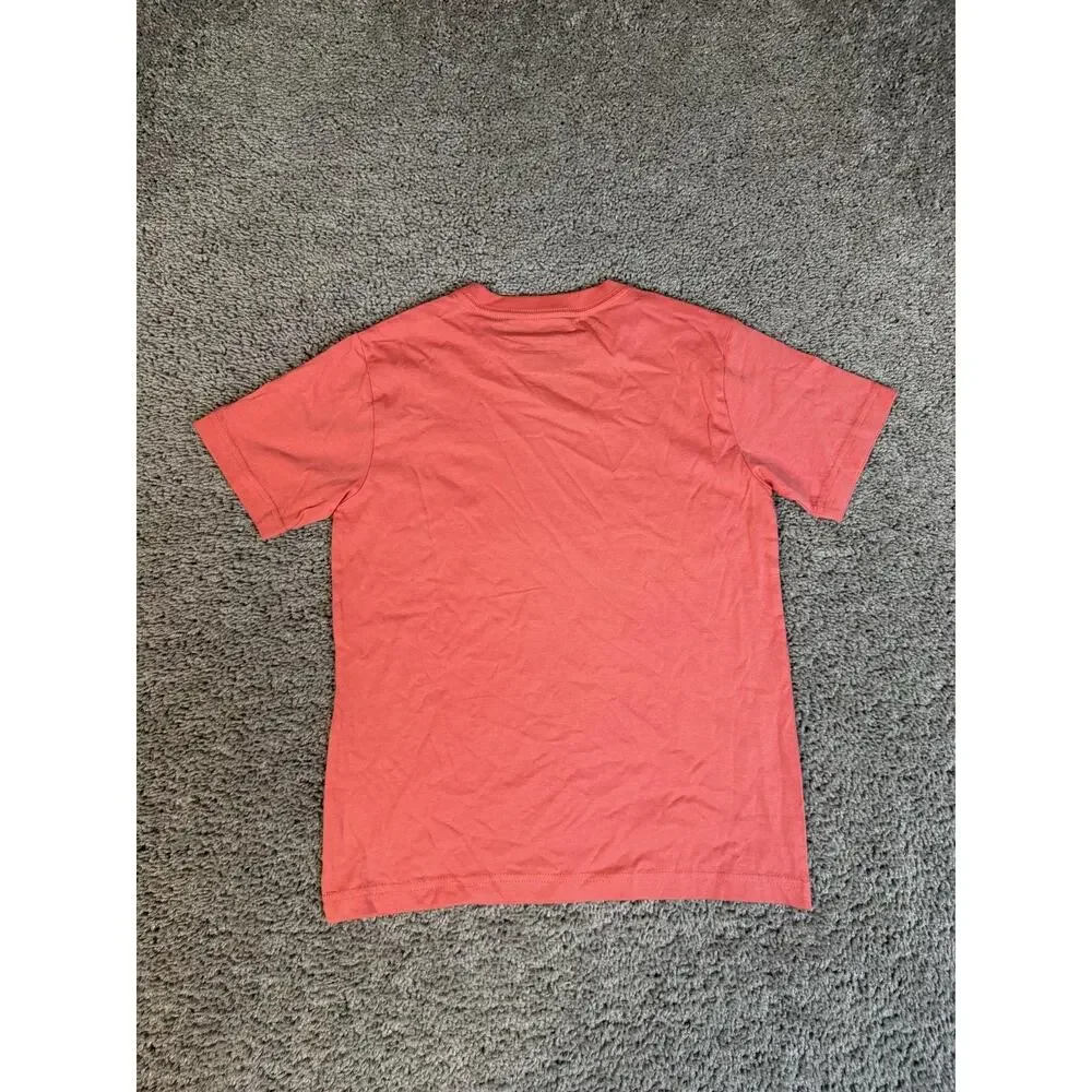 Tommy Hilfiger Shirt Boys Small Pink Short Sleeve Crewneck Tagless Cotton Logo